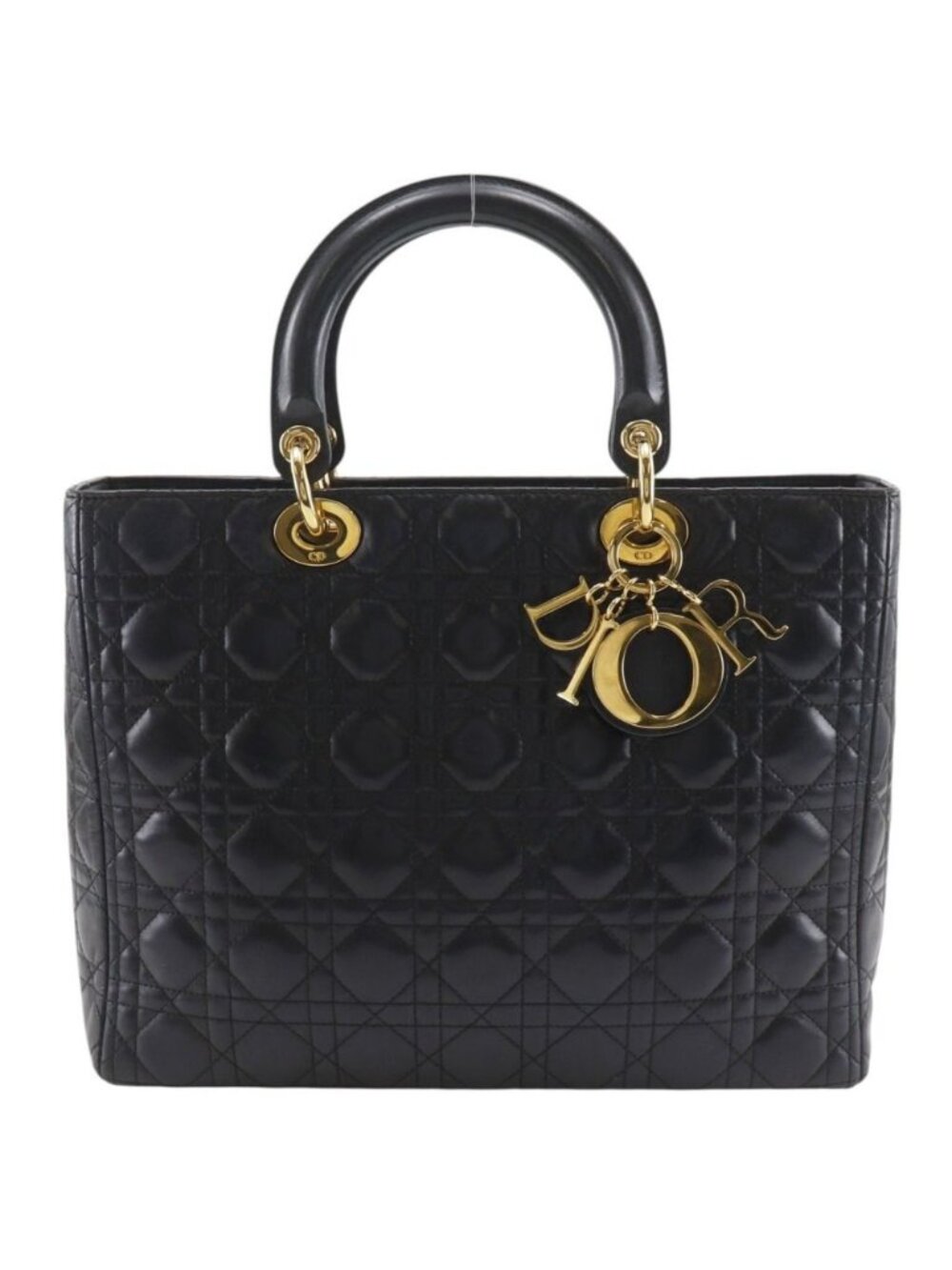 Dior Lady Cannage Leather Black Handbag